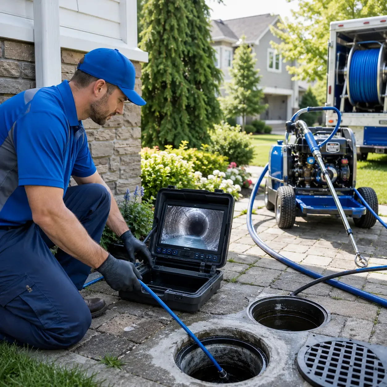 Outdoor drain cleaning professionals serving Bloomington, IL
