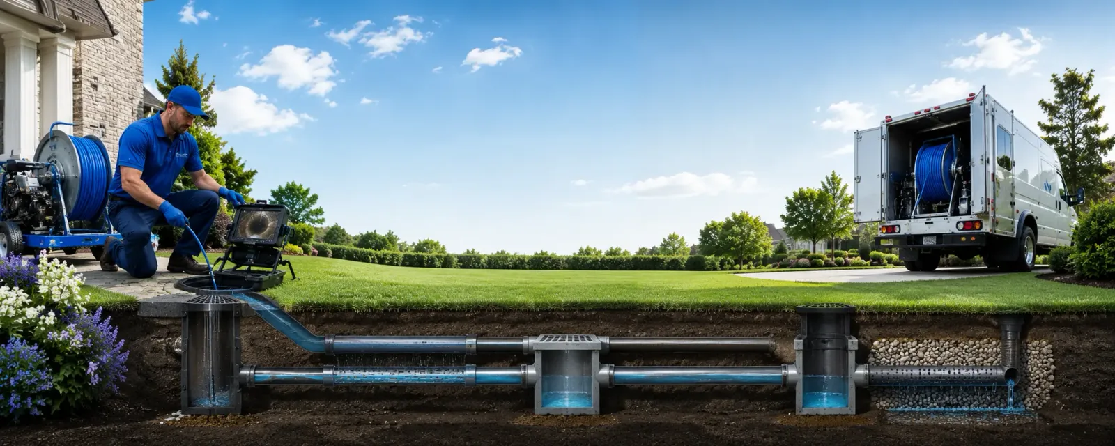 Outdoor drain cleaning information for Bloomington, IL